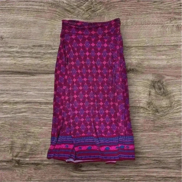 Magnolia Grace Ladies  Size Large‎ Skirt Purple/Multi-Color Print Boho festival - Picture 1 of 11